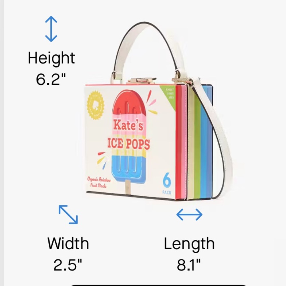 Kate Spade Limited Edition Novelty Ice Pops Handbag with free bag charm - Picture 13 of 17